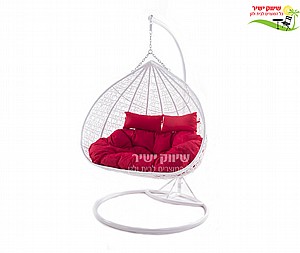 ערסל ישיבה זוגי מראטן דגם רימון לבן ערסל ישיבה זוגי מראטן דגם רימון לבן